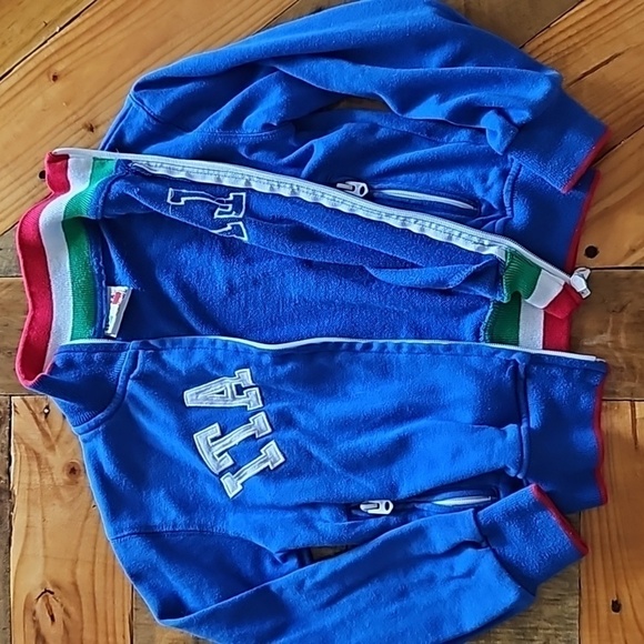 Italia Soccer Zip up Jacket/Sweatshirt - Kids size 5/6 - Picture 3 of 6